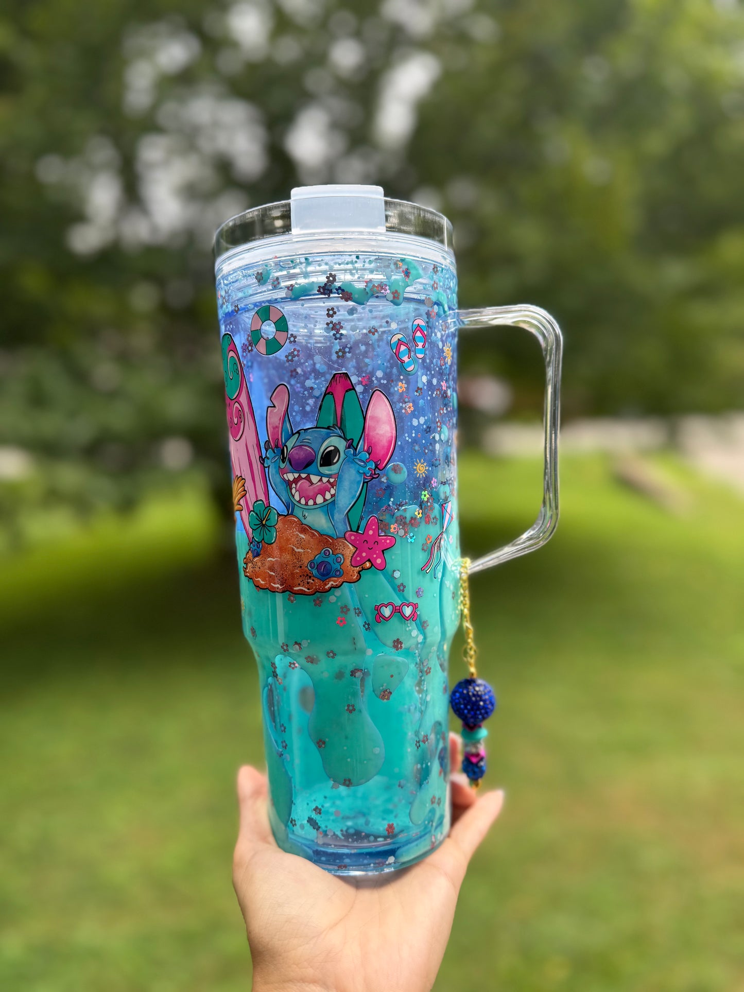 LILO & stitch dual lava 40oz with bling charm