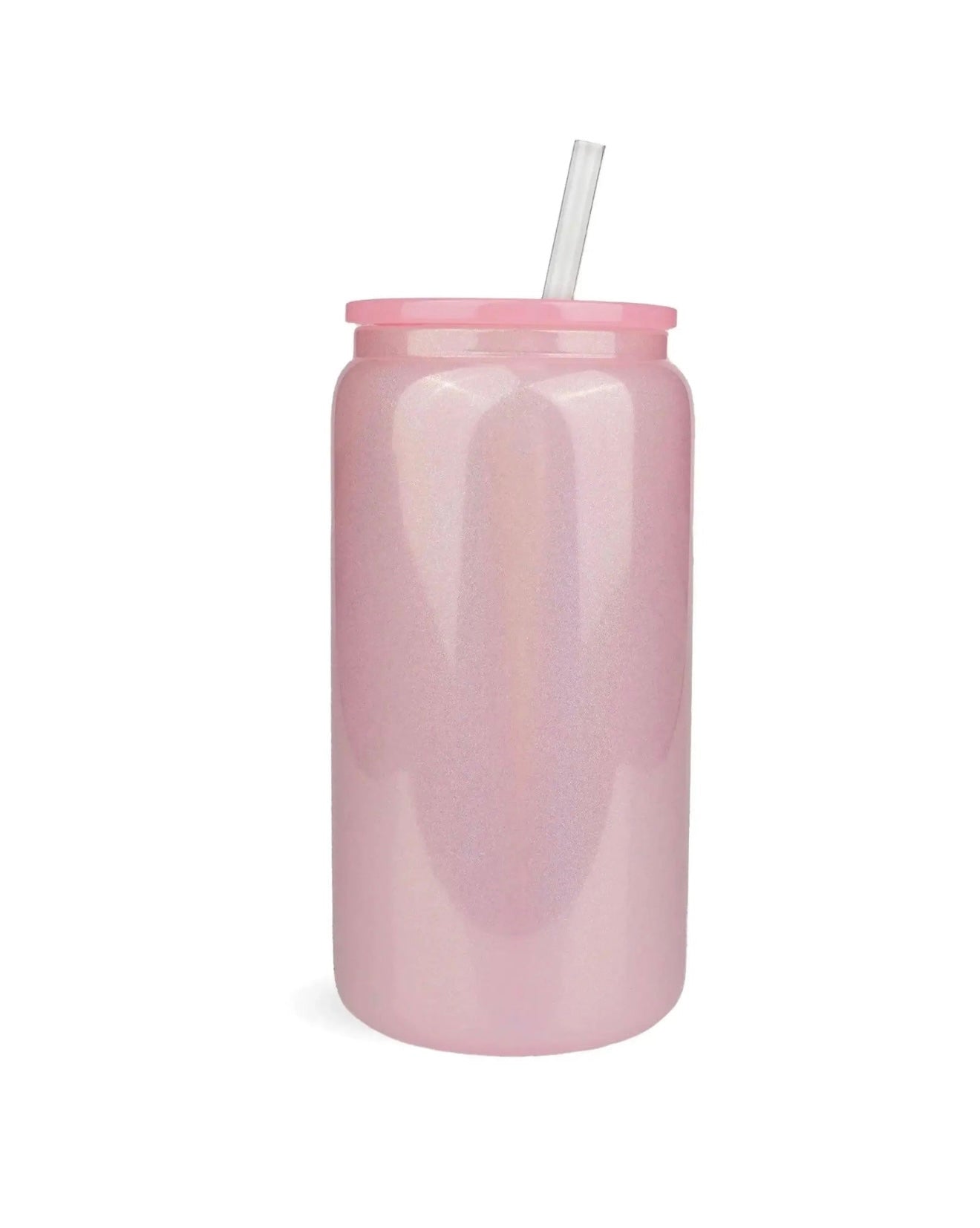 16 oz Light Pink Shimmer Glass