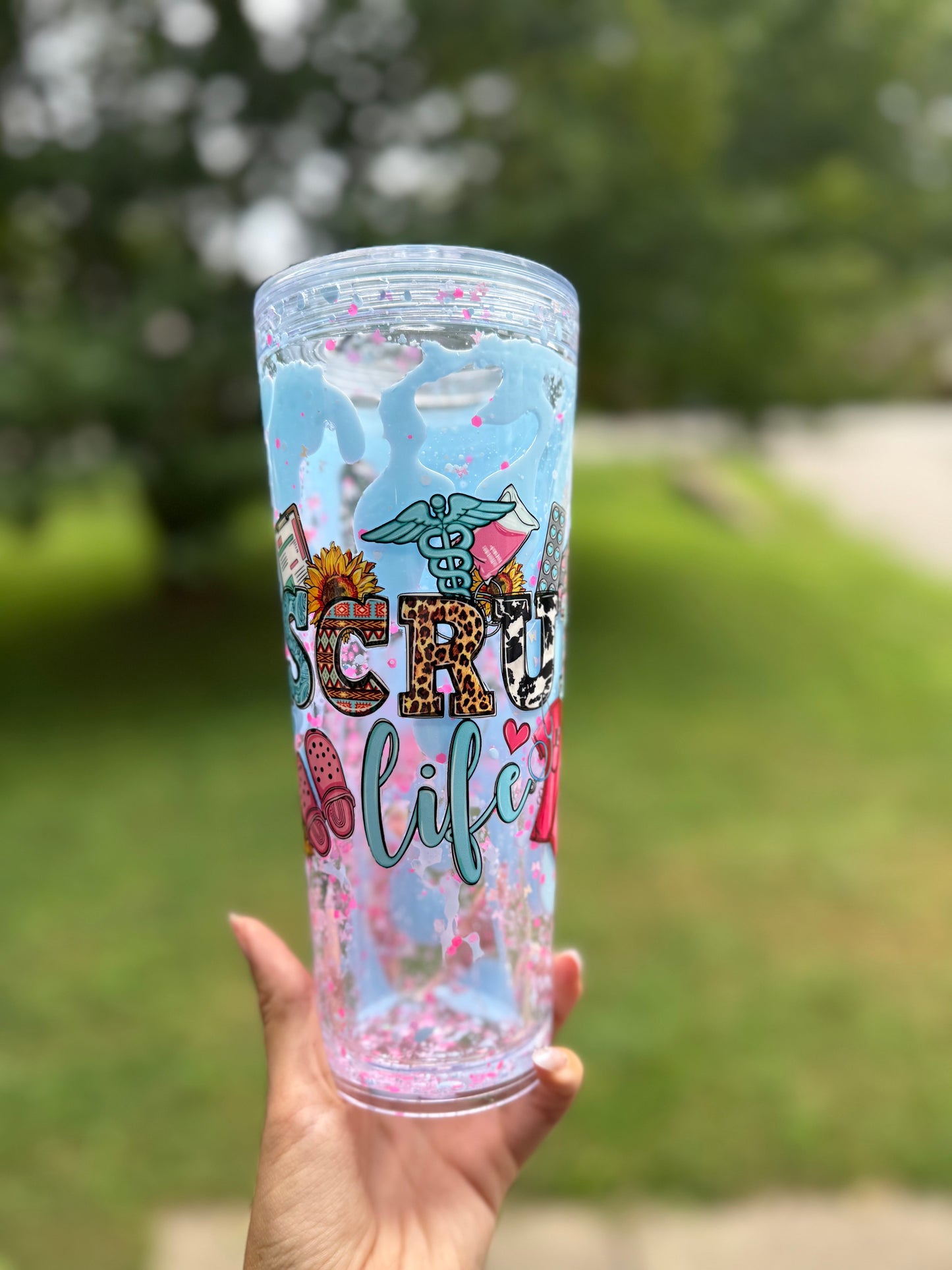 Scrub Life acrylic 24oz lava