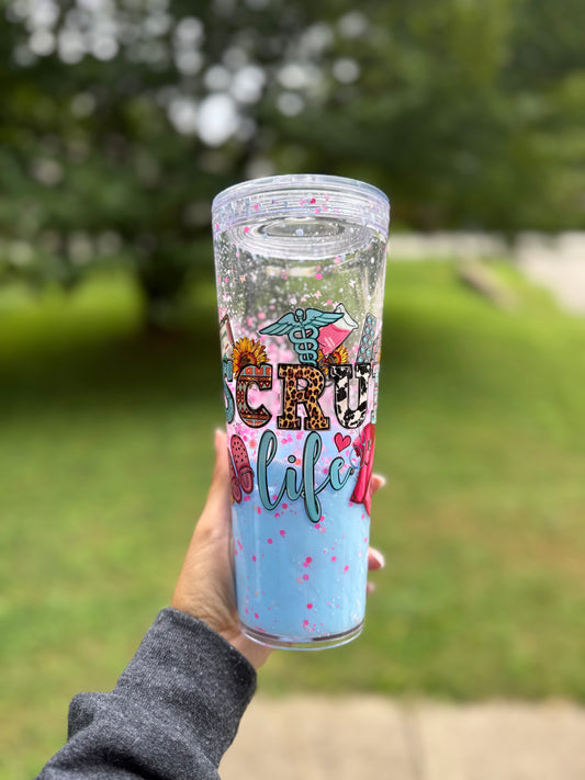 Scrub Life acrylic 24oz lava