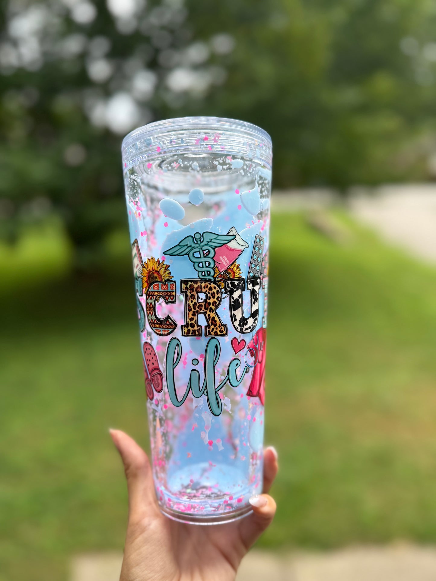 Scrub Life acrylic 24oz lava