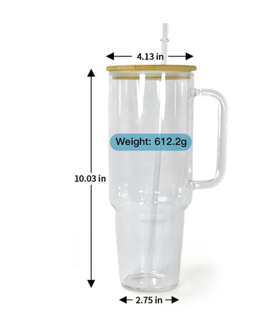 40 oz Glass Tumbler