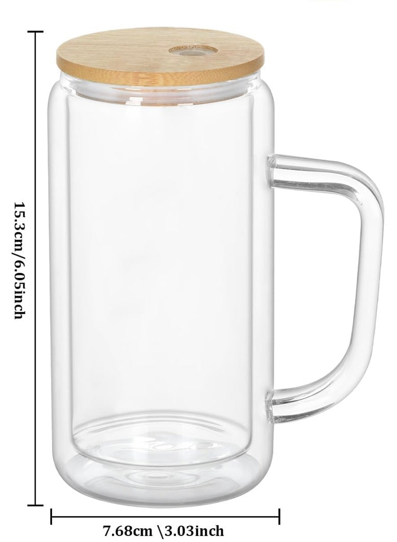 16 oz Glass with handle