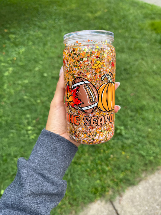 16 oz Glitter Snow Globe Cup